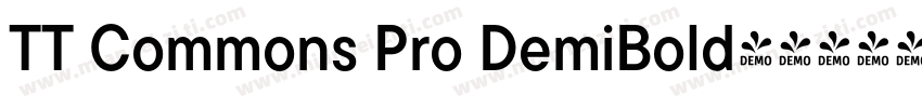 TT Commons Pro DemiBold字体转换